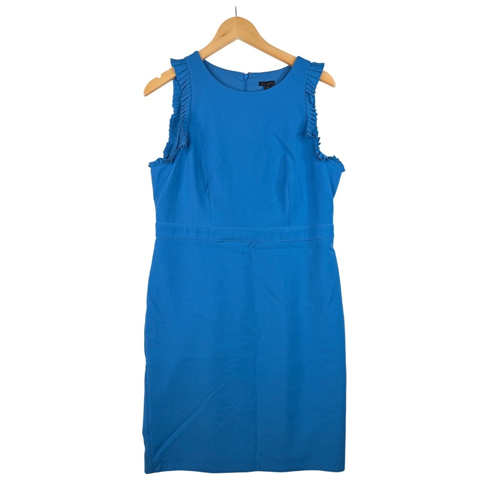 Ann Taylor Sleeveless Sheath Dress size 12 Blue